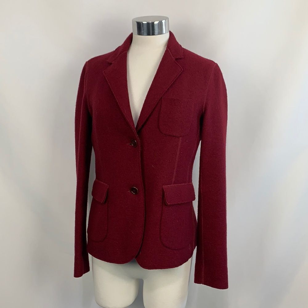 Alberto Aspesi red wool jacket